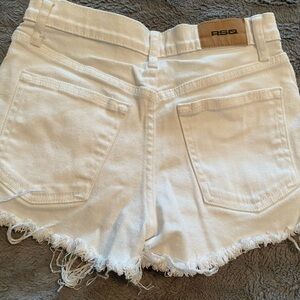 RSQ white vintage high rise shorts